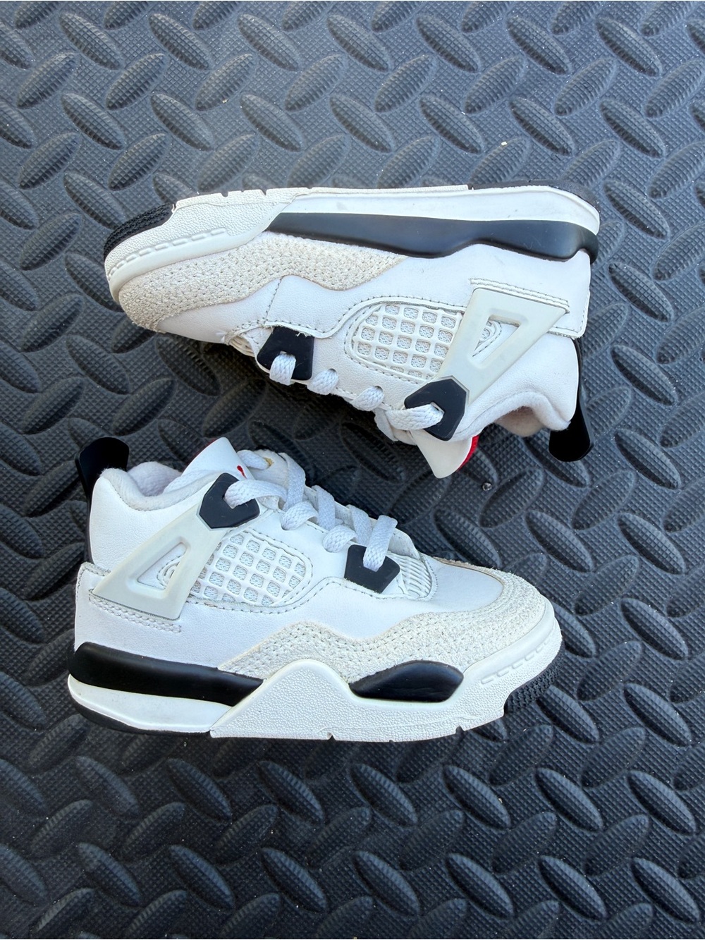 Jordan Kids White and Black Sneakers